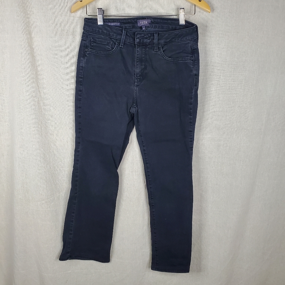 ♡ NYDJ Barbara Boot Cut Jeans Black Size 6P